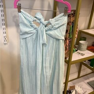 Light Blue Strapless Dress
